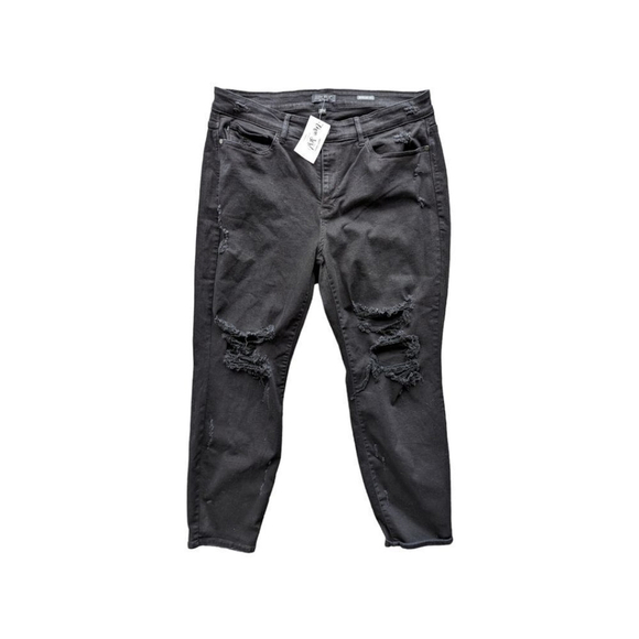 JUDY BLUE Loose Fit Distressed Black High Waist Jeans NWT Sz 20 W - Picture 8 of 15